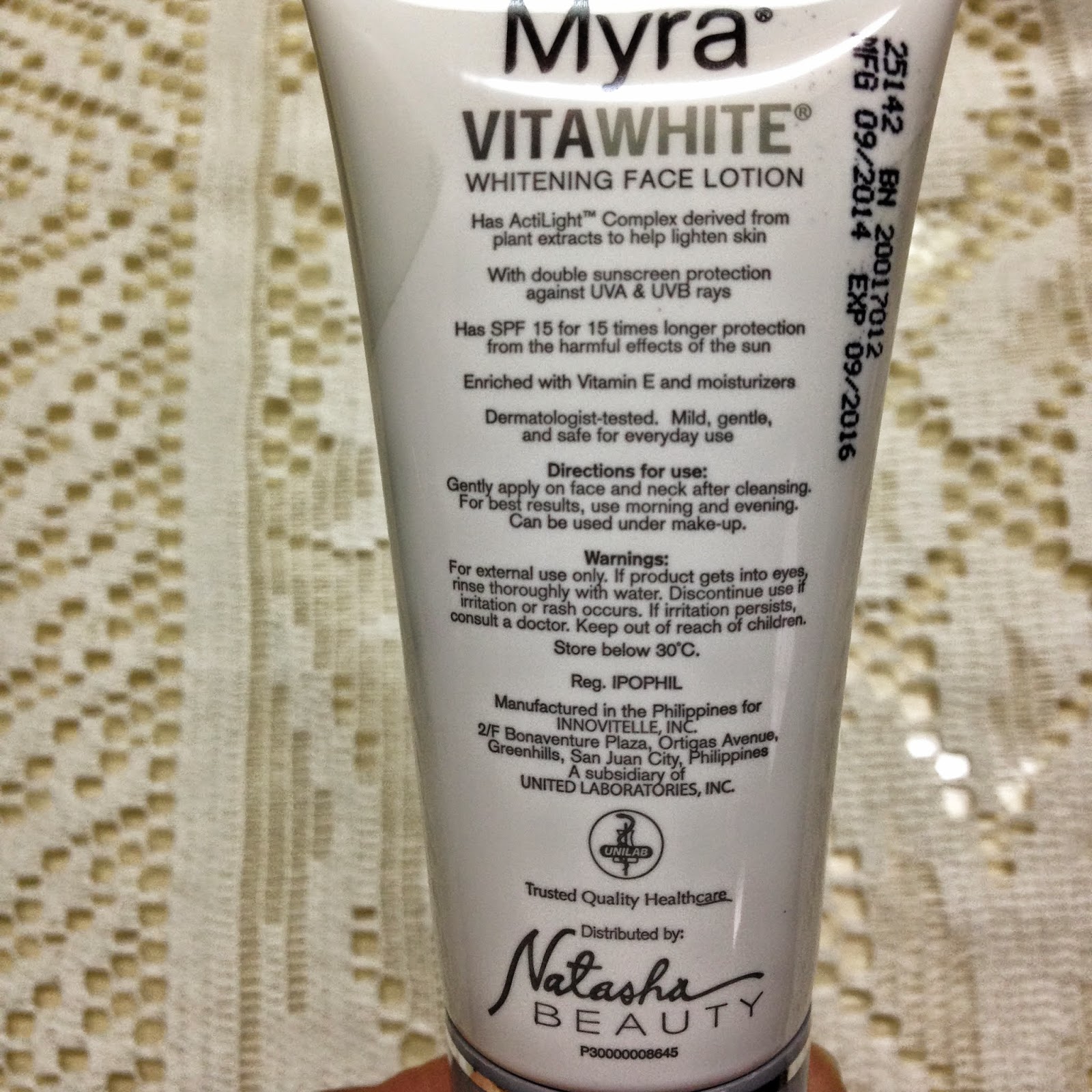 Live, Laugh, Love with Gladz: Fairer, Healthier Skin: Myra VitaWhite Whitening Face Lotion Review