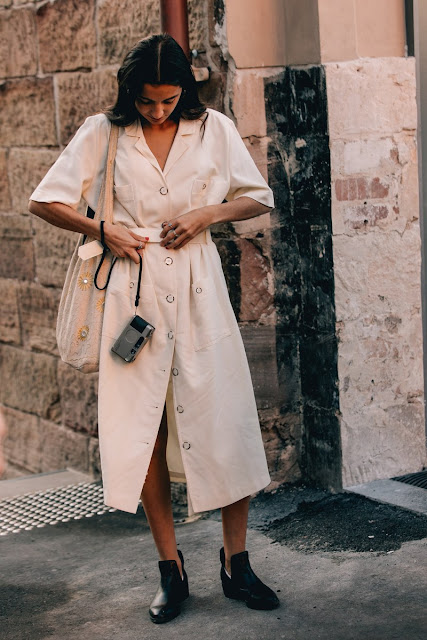 street outfit to inspire _ white dress - DIMANCHE
