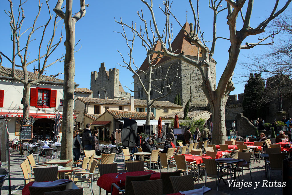 La plaza Marcou de Carcassonne