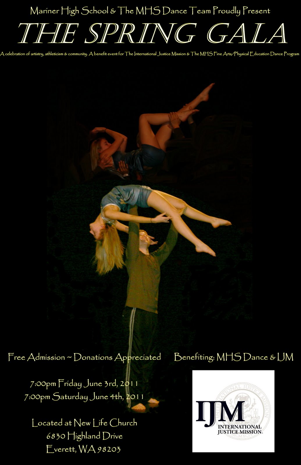 The Spring Gala Posters and Flyer's for the 2011 Gala