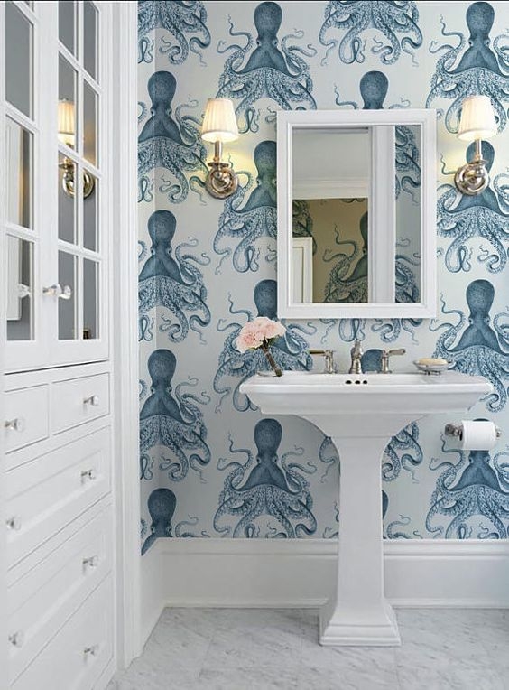 50 Unique Bathroom Wallpaper For Your Inspiration ARA HOME