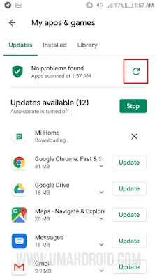 Scan HP Android dengan Google Play Protect