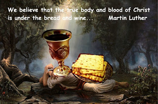 Jesus is under the bread and wine - Luther Jesus is under the bread and wine - Luther