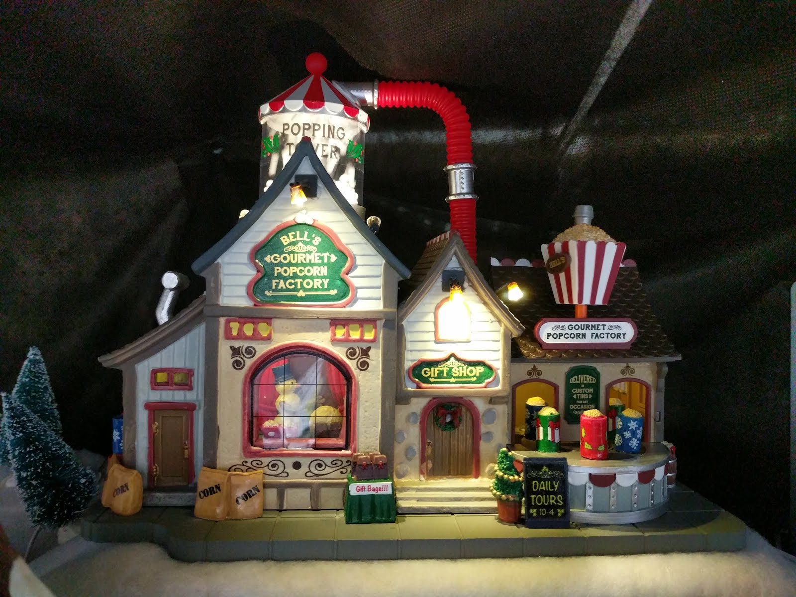 Bell's Gourmet Popcorn Factory Lemax Christmas Village 2017