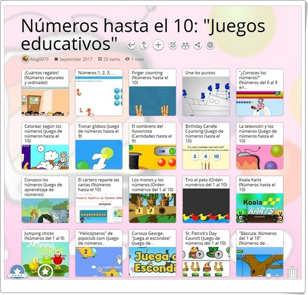 "25 Juegos educativos para el aprendizaje de LOS NÚMEROS HASTA EL 10"