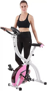 PLENY Foldable Upright Exercise Bike