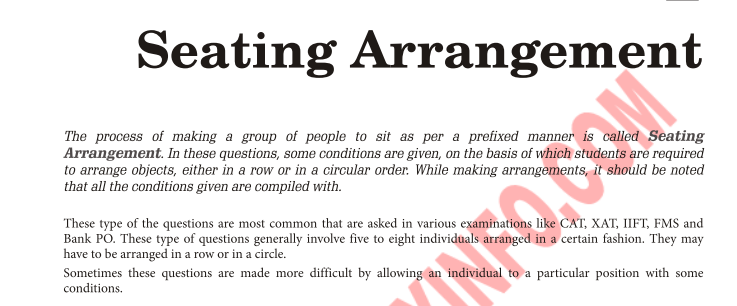 Seating Arrangement Questions For Ibps Rrb Clerk Pdf