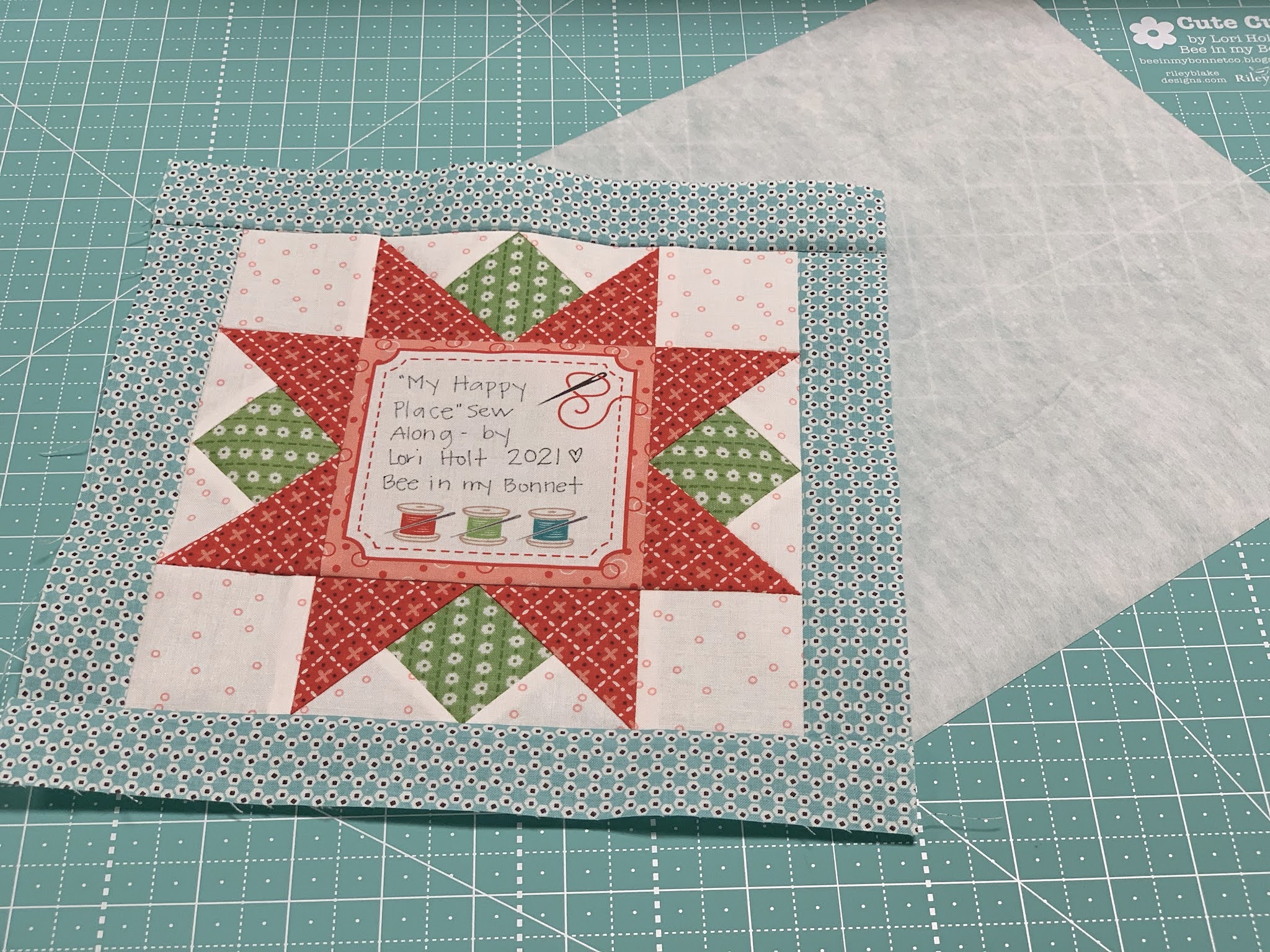 Bee In My My Happy Place Sew Along Quilt Label!!