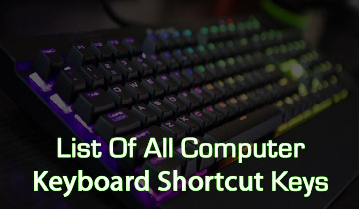 50 Best Computer Keyboard Shortcut Keys List ज आपक पत ह न च ह ए