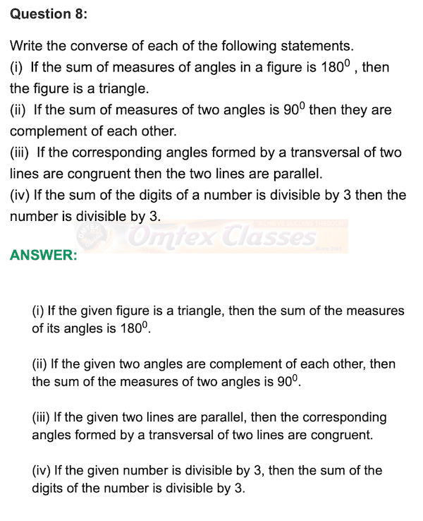 MHB Class 9 Mathematics Part II  Chapter   1. Basic concepts in Geometry