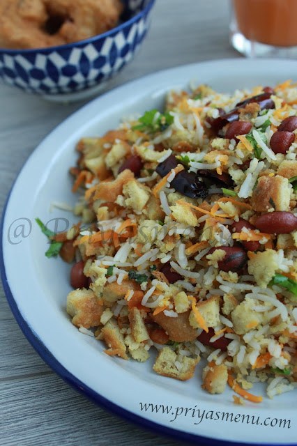 Rice using leftover urad dal vada