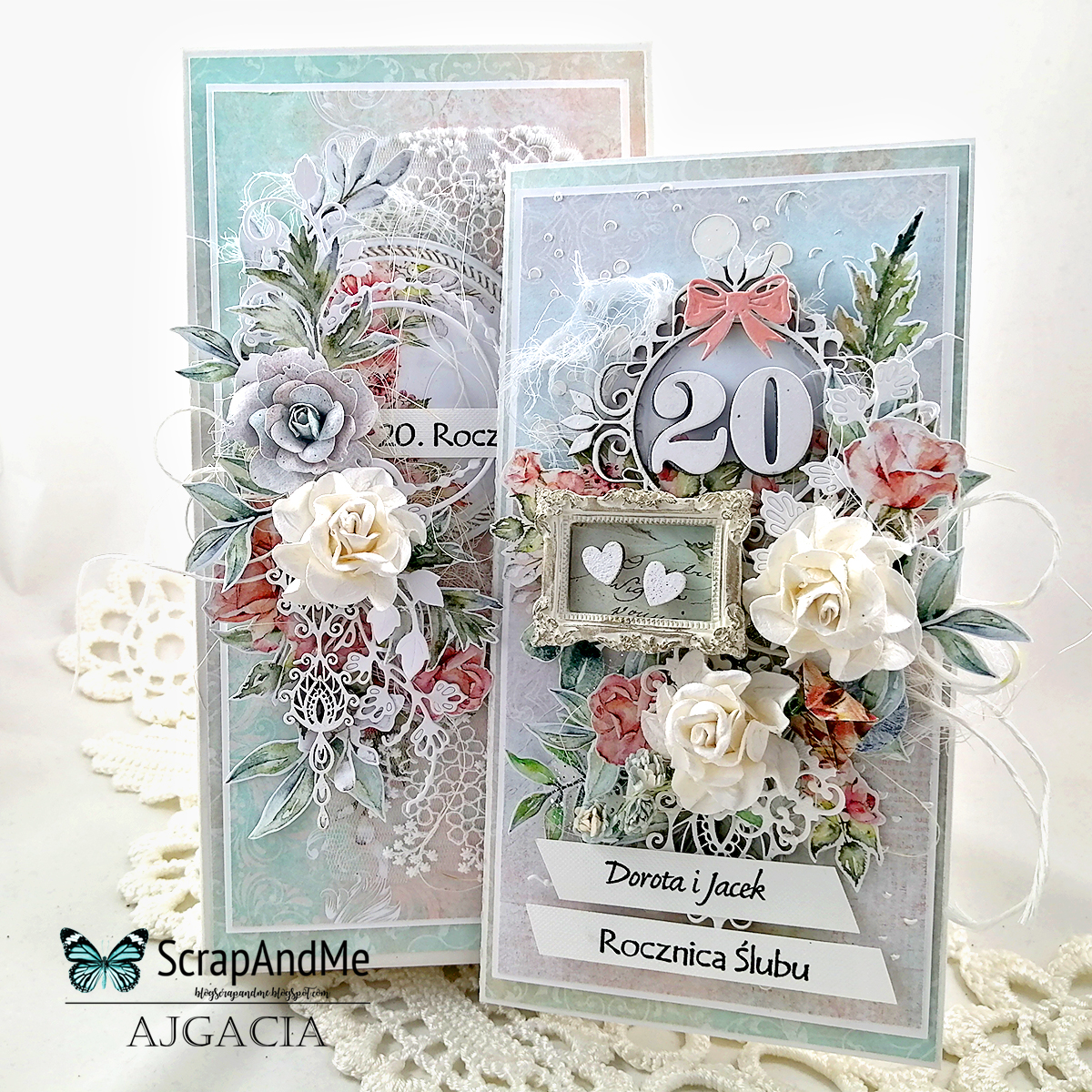 ScrapAndMe Special Wedding Anniversary card & Box / Wyjątkowa kartka w