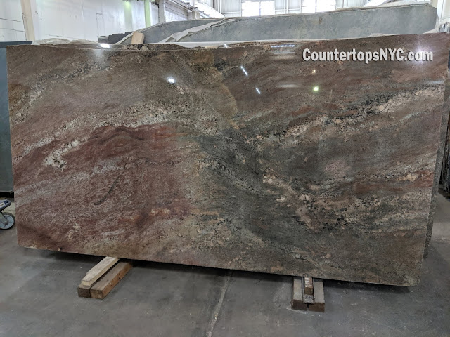 Oceanic Bordeaux Granite Slabs NYC