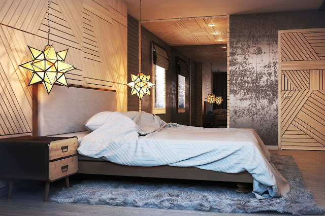 Дизайн интерьера спальни в стиле индастриал (industrial)