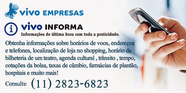 Vivo Informa é uma solução da Vivo onde é possível obter a qualquer momento, informações de última hora pelo celular.