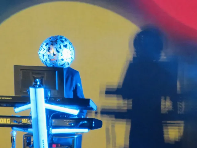 Chris Lowe of the Pet Shop Boys in Concert in Birmingham UK