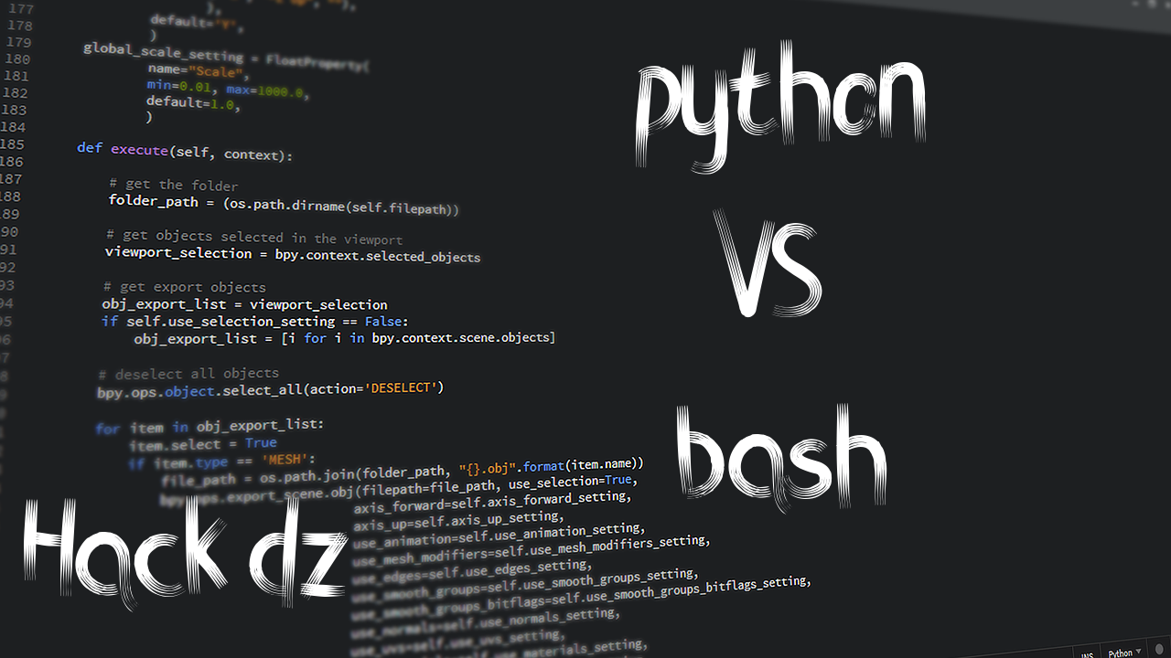 الفرق بين لغة البايثون و الشال | python VS bash - HACK DZ
