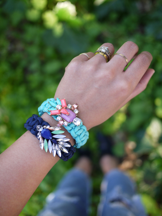 DIY Jeweled Paracord Bracelet