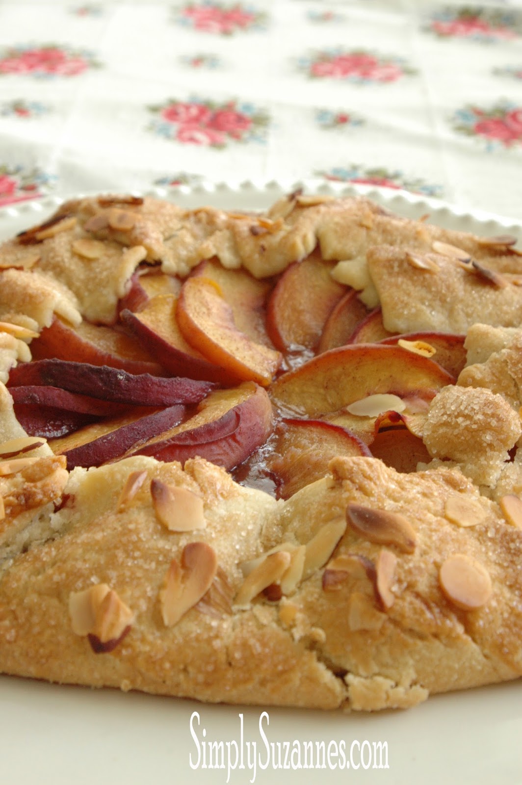 Simply Suzanne's AT HOME peach and almond galette