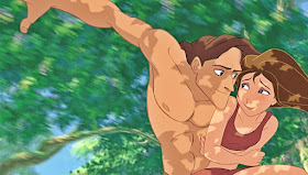 Tarzan and Jane Porter in the jungle Tarzan 1999 animatedfilmreviews.filminspector.com