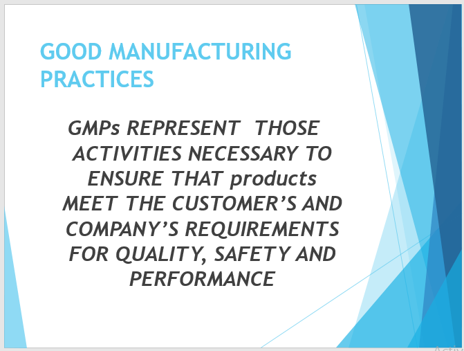 Good manufacturing practices ppt