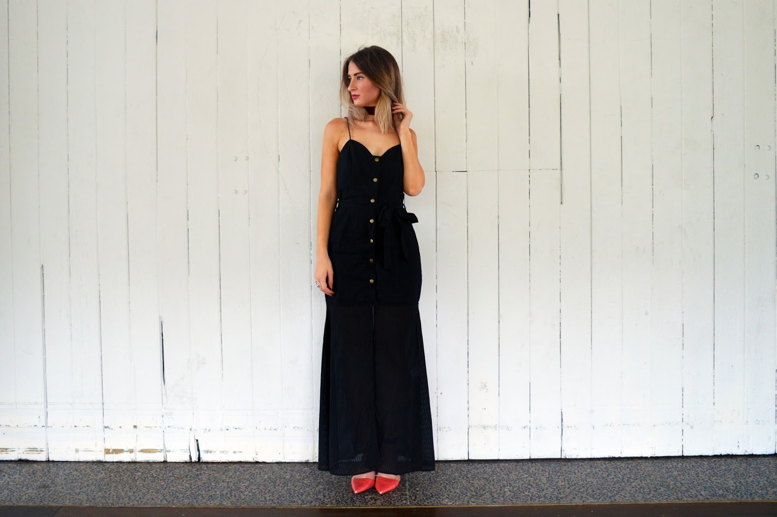 best black maxi dress