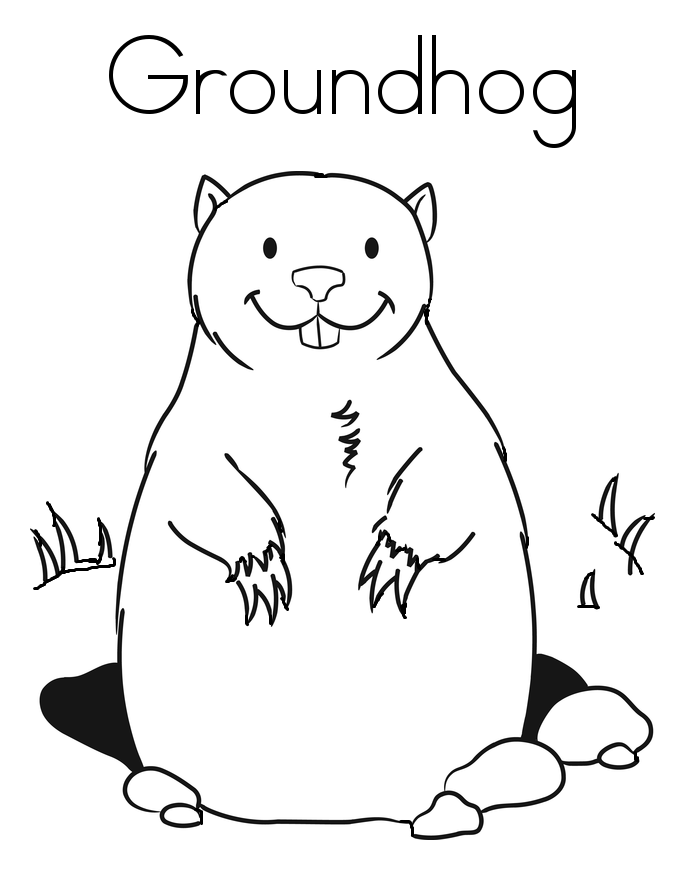 Seasonal Coloring Sheets Groundhog Day Kids Coloring Pages seasonal-coloring-sheets-groundhog-day-kids-coloring-pages