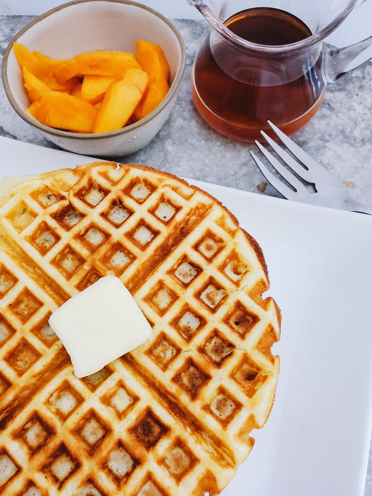 Slice of Southern Restaurant Style Buttermilk Waffles