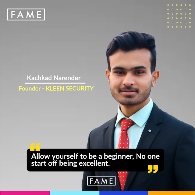 Two students started startup "KLEEN SECURITY" a cyber security firm during their college period.
