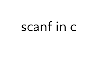 scanf in c - c language programing
