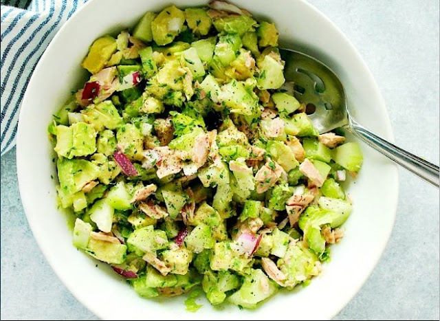 Avocado Tuna Salad #healthy #salad