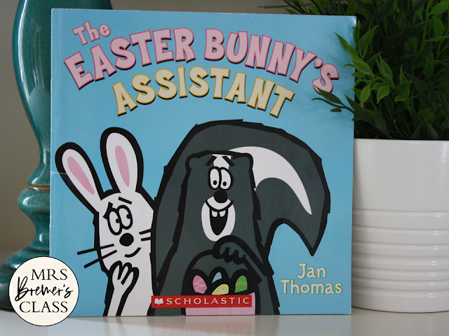 The Easter Bunnys Assistant book study activities unit with Common Core companion activities and a craftivity for Kindergarten and First Grade