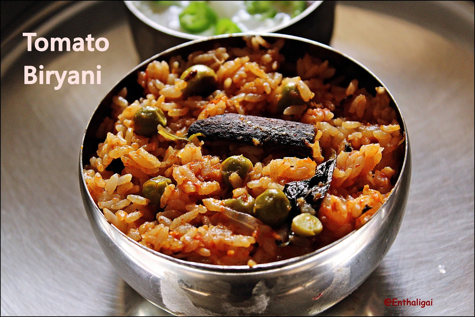 Enthaligai TOMATO BIRYANI WITH SEERAGA SAMBA RICE