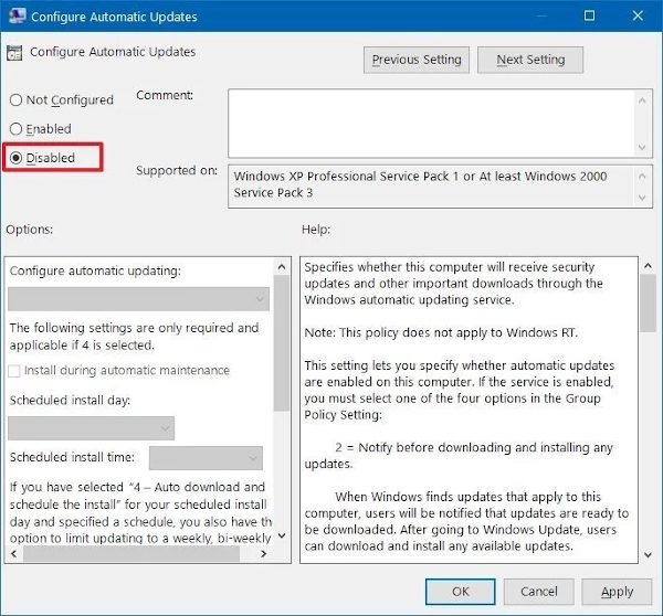 disable automatic updates gpedit Cara Menonaktifkan Windows 10 Auto Update Mudah