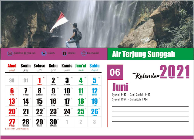 Kalender 2021 Bulan Juni