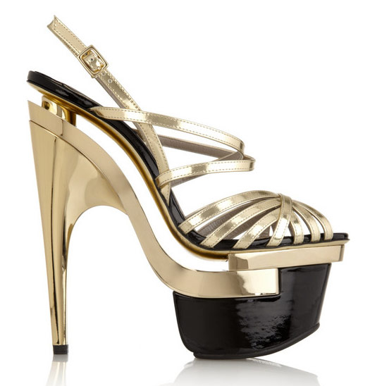 Versace yellow platform heels Clearance