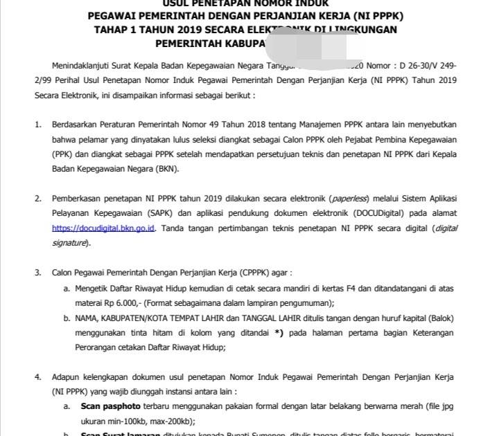 Informasi Terbaru Terkait Pemberkasan Penetapan Nomor Induk P3k Tahap 1 Pendidikanterkini