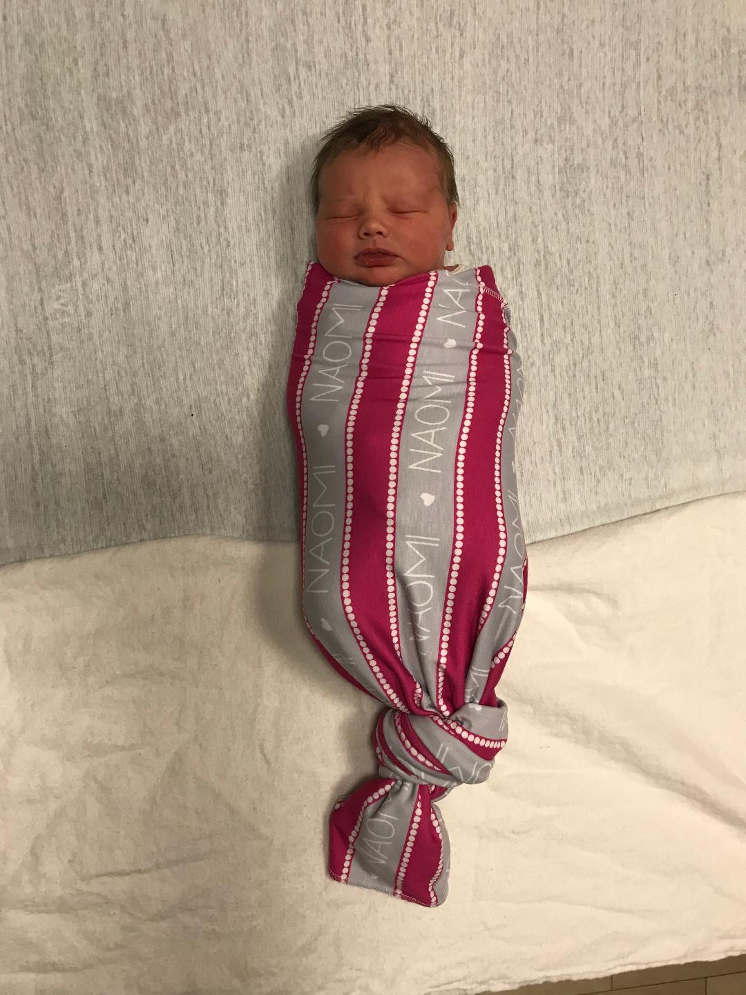 audrey bear swaddle blanket