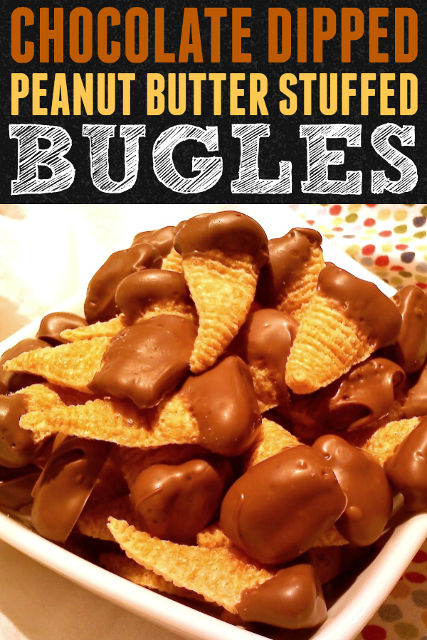 South Your Mouth Chocolate Dipped Peanut Butter Stuffed Bugles