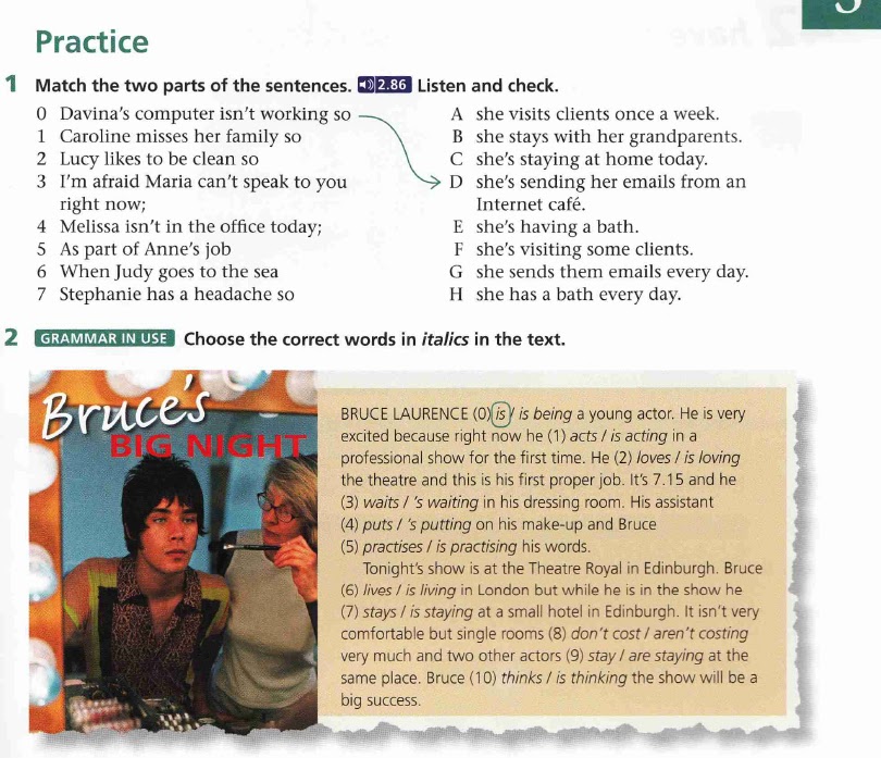 Choose the correct words in italics