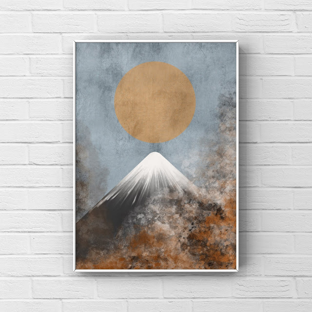 Surface Rust by Mark Taylor rust, mountain, abstract art, mount Fiji,