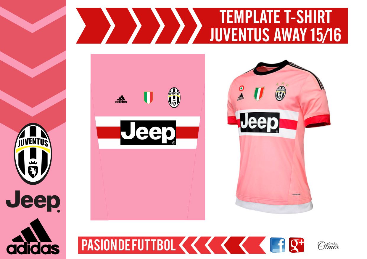 Diseños, Vectores y Templates para Camisetas de Futbol: JUVENTUS AWAY 2016 VECTOR