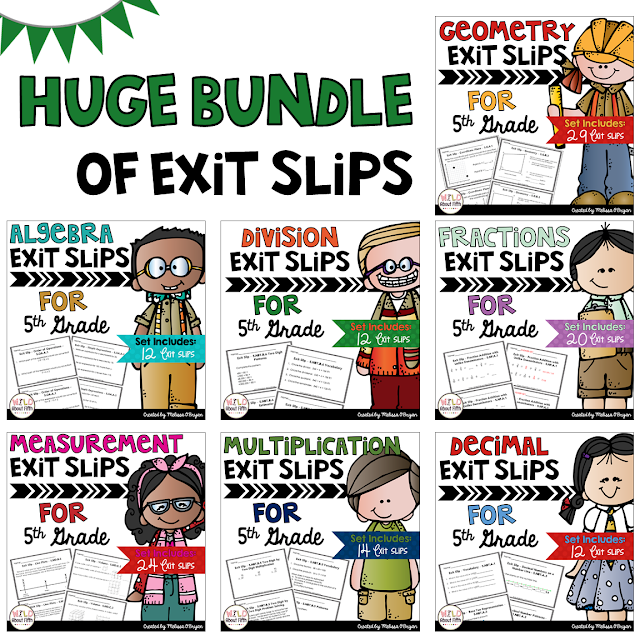 How Using Math Exit Slips Changed My LIfe | Wild about fifth grade