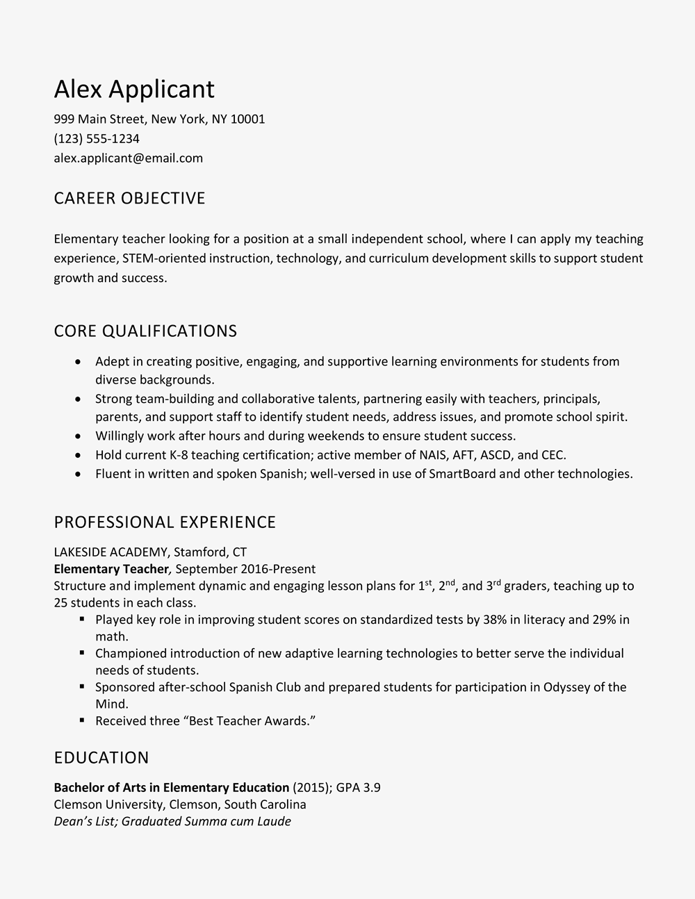 objective for resume example 2019 objective for resume teaching resume examples 2020