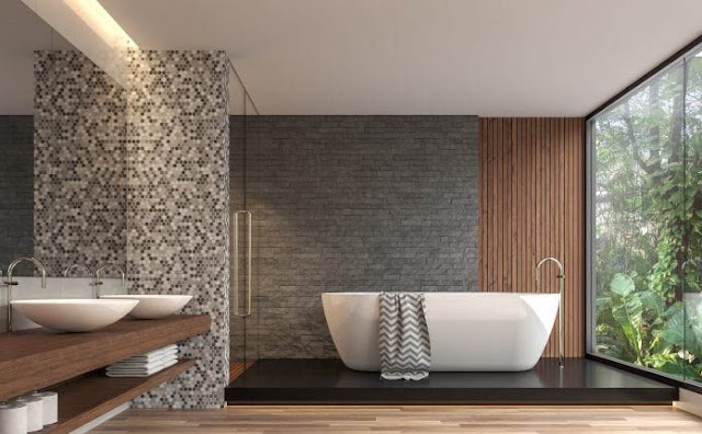 Attached bathroom designs for master bedroom Interior