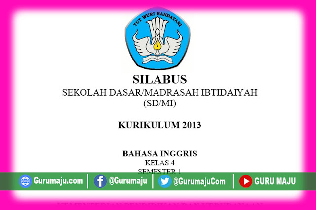Silabus Bahasa Inggris Kelas 4 K13 Edisi 2021 Semester 1 Guru Maju