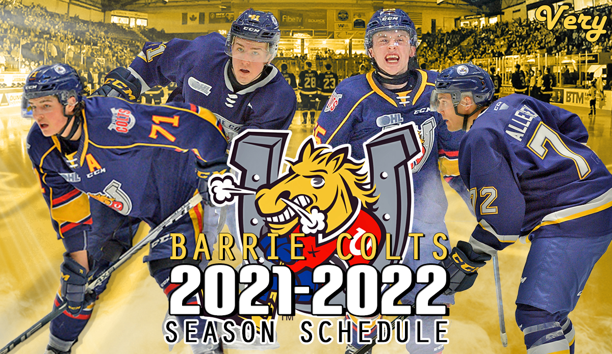 Barrie Colts 202122 Regular Season Schedule. BackInTheSaddle