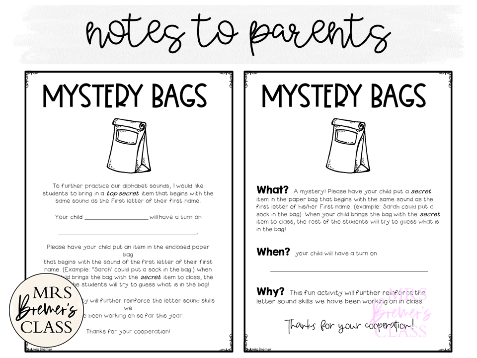 Mystery Bags A Fun Phonics Literacy Activity to Practice Letter Sounds