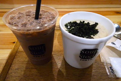 Soup and Drink Set at Soup Stock Tokyo Japan