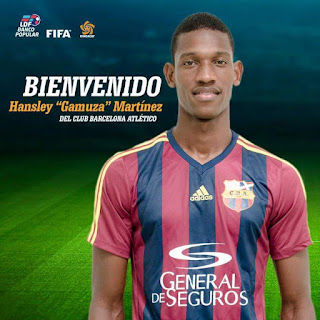 LDF | Club Barcelona Atlético Contrata al Jugador Sancristobalense Hansley Martinez «Gamuza»